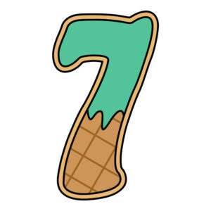 Ice Cream Number 7 Seven Cookie Cutter STL File Digital Download