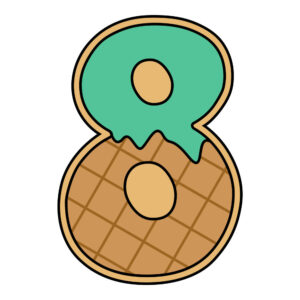 Ice Cream Number 8 Eight Cookie Cutter STL File Digital Download