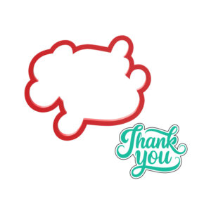 Thank You Cookie Cutter STL File Digital Download