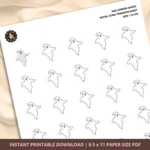 Halloween Ghost Royal Icing Transfer (3 sizes) Digital Download