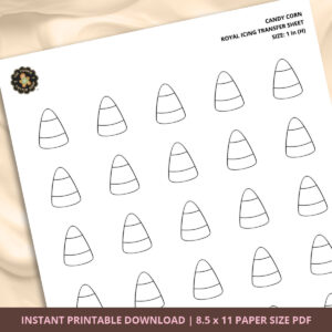 Candy Corn Royal Icing Transfer (3 sizes) Digital Download