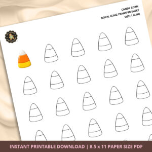 Candy Corn Royal Icing Transfer (3 sizes) Digital Download