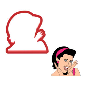 Popart Woman Cookie Cutter STL File Digital Download