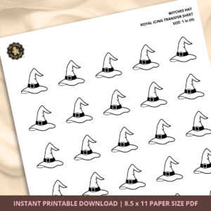 Witches Hat Royal Icing Transfer (3 sizes) Digital Download