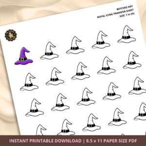 Witches Hat Royal Icing Transfer (3 sizes) Digital Download