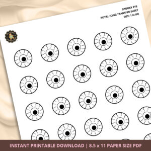 Spooky Eye Royal Icing Transfer (3 sizes) Digital Download