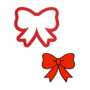 Christmas Bow Cookie Cutter STL File Digital Download