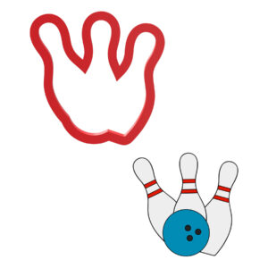 Bowling Ball and Pins Cookie Cutter STL File Digital Download