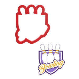 Bowling Shield Cookie Cutter STL File Digital Download