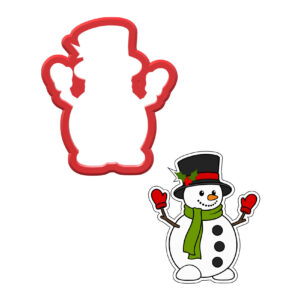 Cheerful Snowman Cookie Cutter STL File Digital Download