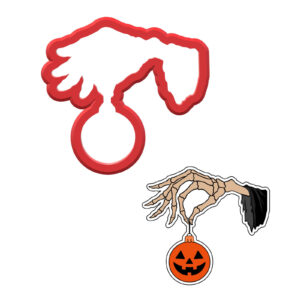 Skeleton Hand with Ornament Cookie Cutter STL File Digital Download