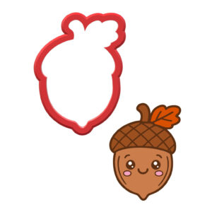 Cute Acorn Cookie Cutter STL File Digital Download