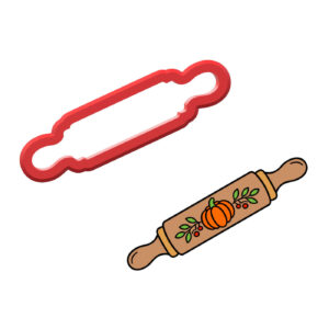 Pumpkin Engraved Rolling Pin Cookie Cutter STL File Digital Download