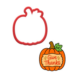 Pumpkin Give Thanks Cookie Cutter STL File Digital Download